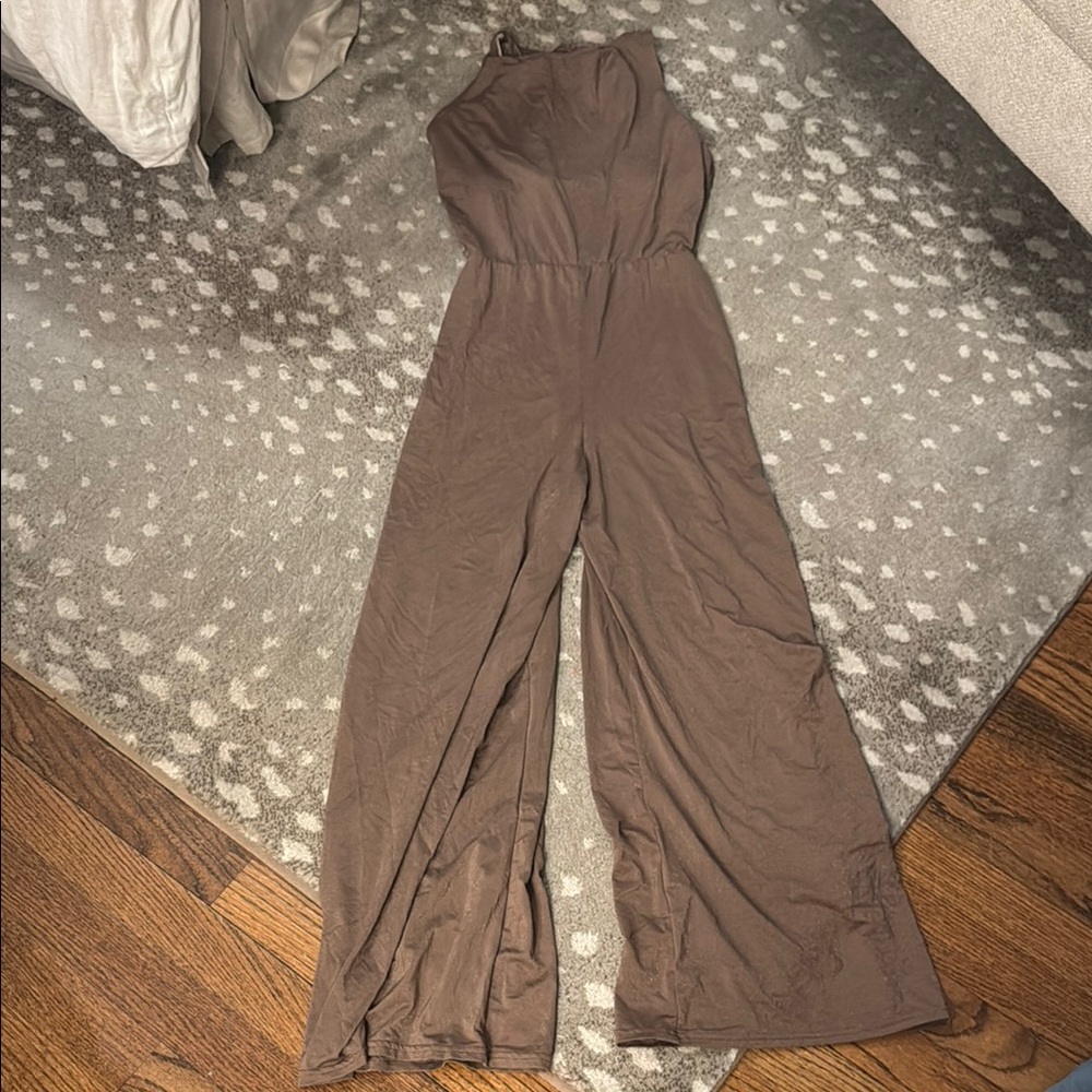 Elegant Brown Jumpsuit